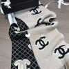 Cashmere Breathable Black Scarf WJ-985127 - Image 4