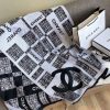Classic Cashmere  Black and White Squares Long Scarf WJ-985166 - Image 2